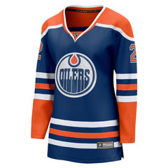 NHL Evan Bouchard Edmonton Oilers Fanatics Women's Home Breakaway Player Jersey - Royal