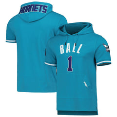 LaMelo Ball Charlotte Hornets Pro Standard Name & Number Short Sleeve Pullover Hoodie Teal