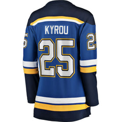 NHL Jordan Kyrou St. Louis Blues Fanatics Women's Home Breakaway Player Jersey - Blue
