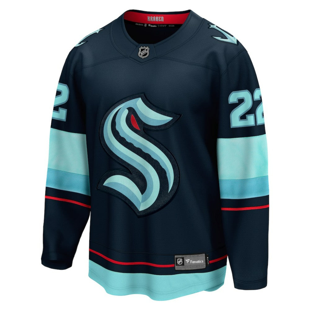 NHL Oliver Bjorkstrand Seattle Kraken Fanatics Home Breakaway Player Jersey - Deep Sea Blue