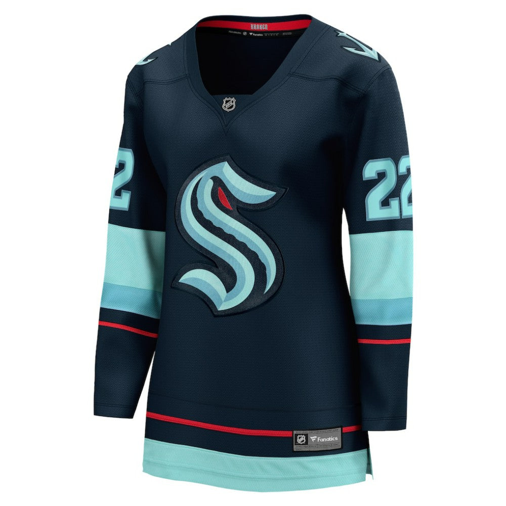 NHL Oliver Bjorkstrand Seattle Kraken Fanatics Women's Home Breakaway Player Jersey - Deep Sea Blue