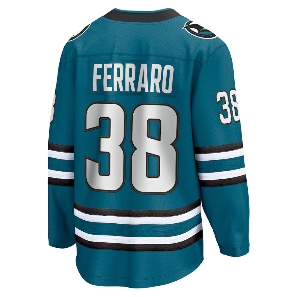 NHL Mario Ferraro San Jose Sharks Fanatics Home Breakaway Player Jersey - Teal