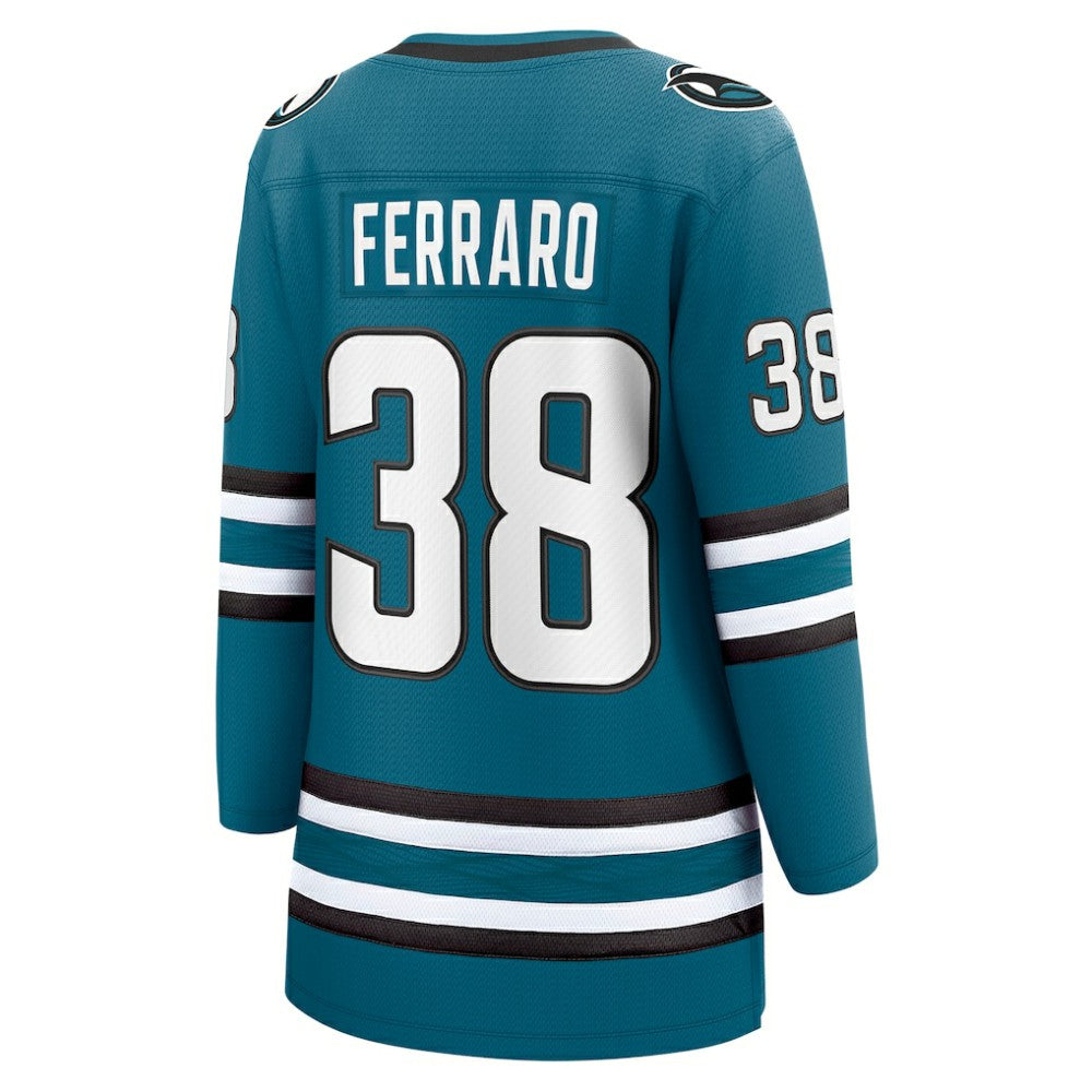 NHL Mario Ferraro San Jose Sharks Fanatics Women's Home Breakaway Player Jersey - Teal