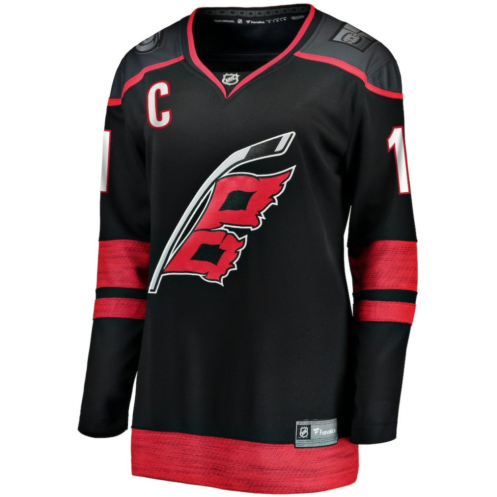 NHL Jordan Staal Carolina Hurricanes Fanatics Women's Home Captain Patch Breakaway Player Jersey - Black