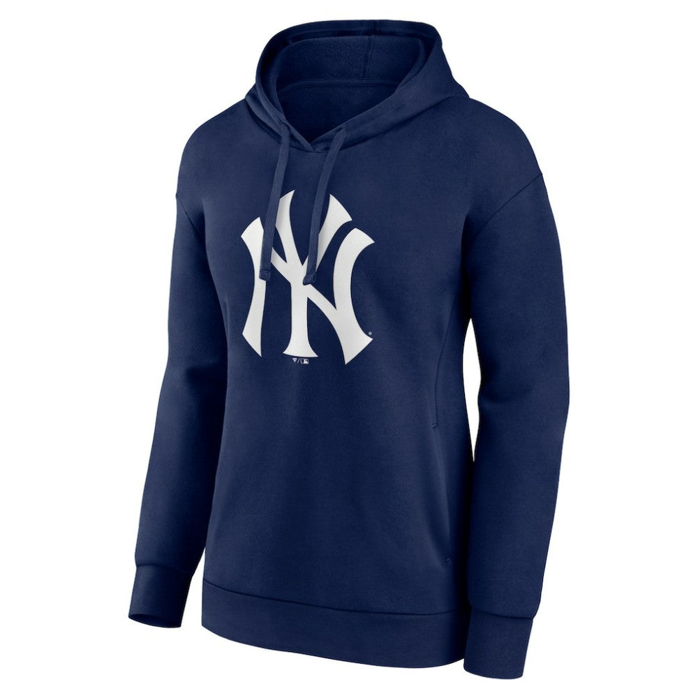 New York Yankees Women's Core Logo Pullover Hoodie - Navy Hoodies