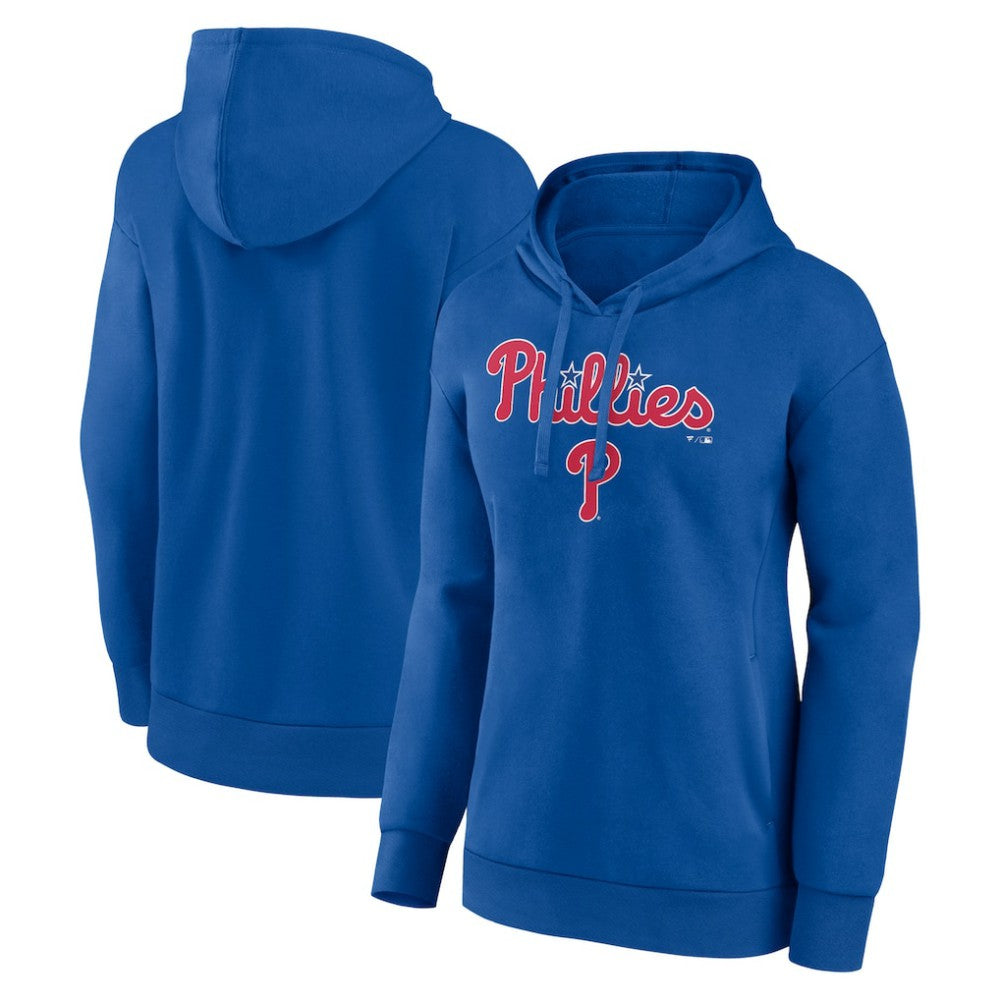 Philadelphia Phillies Women's Team Lockup Pullover Hoodie - Royal Hoodies