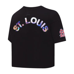 St. Louis Cardinals Pro Standard Women's Cityscape Boxy T-Shirt - Black T-shirts