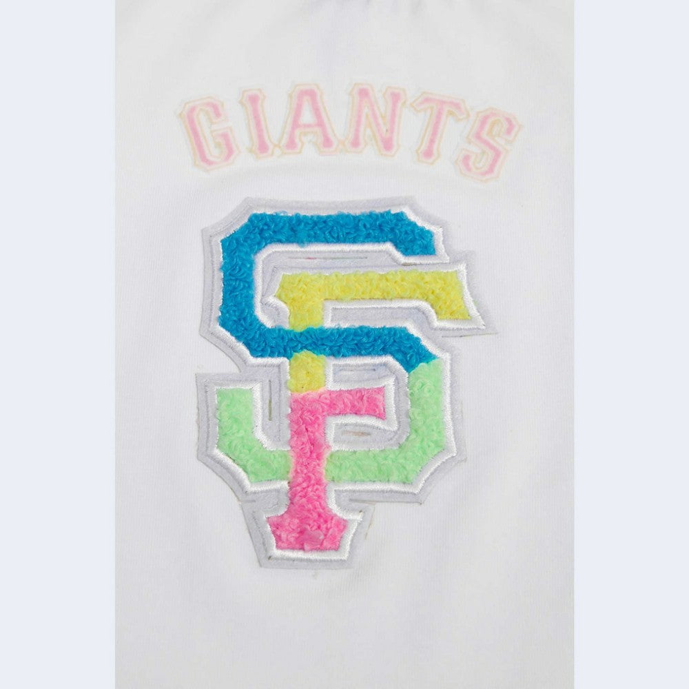 San Francisco Giants Pro Standard Women's Washed Neon Cropped Boxy T-Shirt - White T-shirts