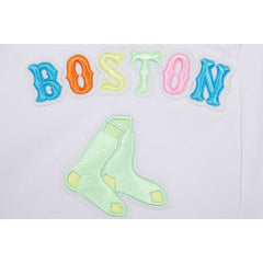 Boston Red Sox Pro Standard Women's Washed Neon Shorts - White Shorts