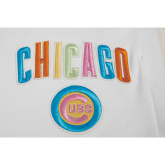Chicago Cubs Pro Standard Women's Washed Neon Shorts - White Shorts