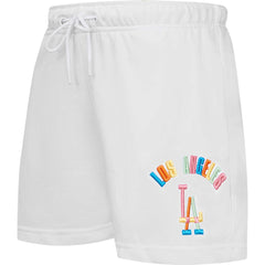 Los Angeles Dodgers Pro Standard Women's Washed Neon Shorts - White Shorts