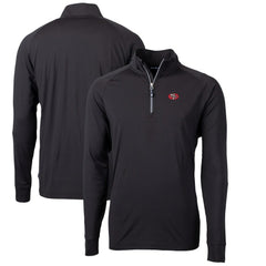 San Francisco 49ers Cutter & Buck Adapt Eco Knit Stretch Recycled Big & Tall Quarter-Zip Throwback Pullover Top Black