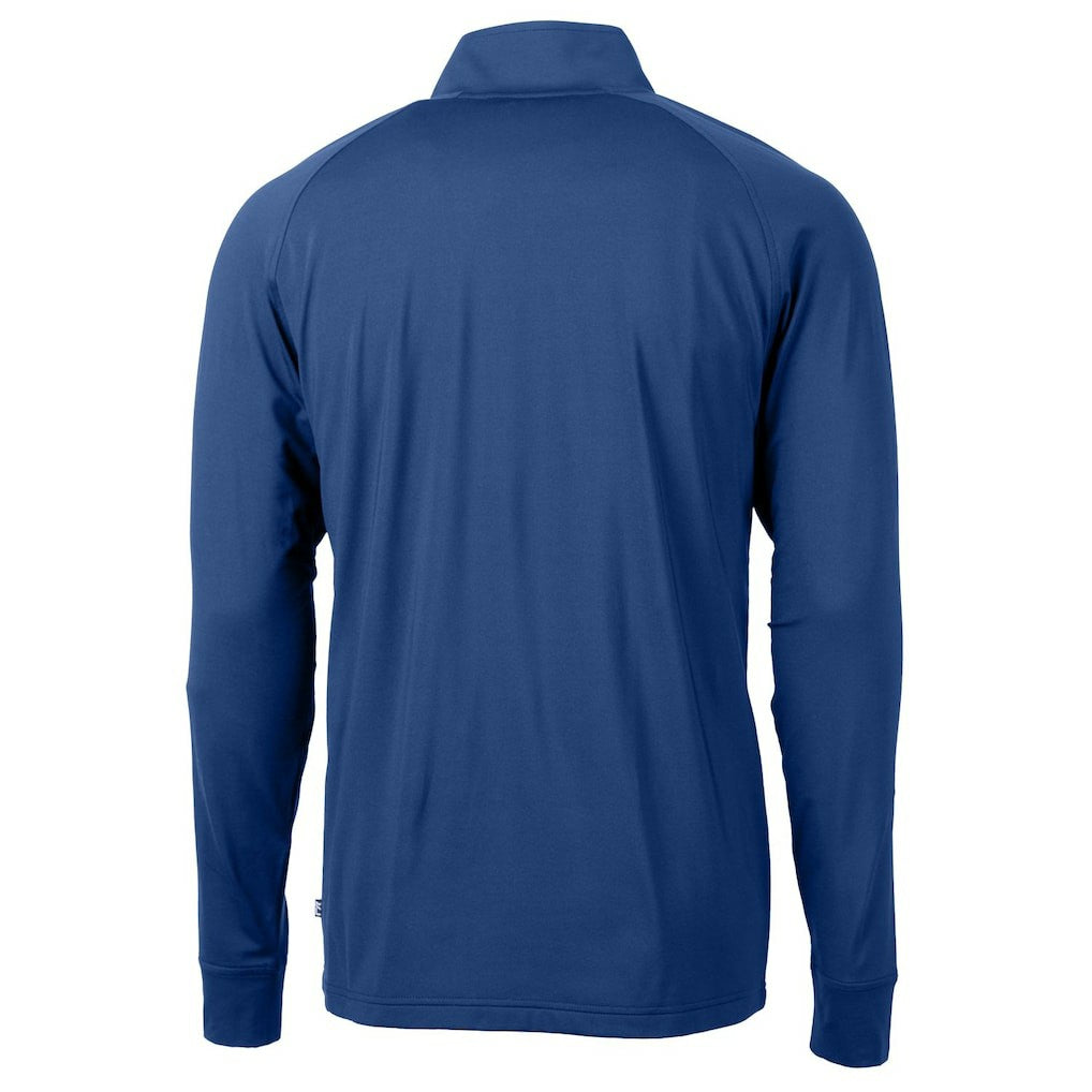 Seattle Seahawks Cutter & Buck Adapt Eco Knit Stretch Recycled Big & Tall Quarter-Zip Throwback Pullover Top Royal