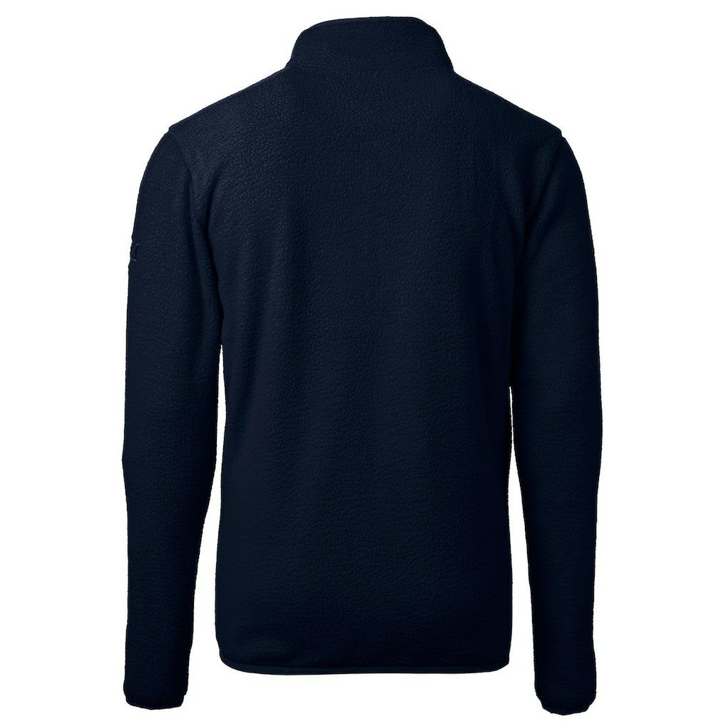 Chicago Bears Cutter & Buck Cascade Eco Sherpa Fleece Big & Tall Quarter-Zip Throwback Jacket Navy