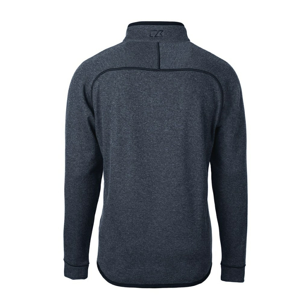 Chicago Bears Cutter & Buck Mainsail Sweater-Knit Big & Tall Half-Zip Pullover Jacket Heather Navy