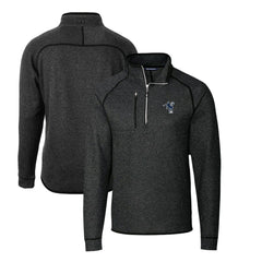 Indianapolis Colts Cutter & Buck Mainsail Sweater-Knit Big & Tall Half-Zip Pullover Jacket Heather Charcoal