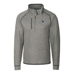 Indianapolis Colts Cutter & Buck Mainsail Sweater-Knit Big & Tall Half-Zip Pullover Jacket Heather Gray