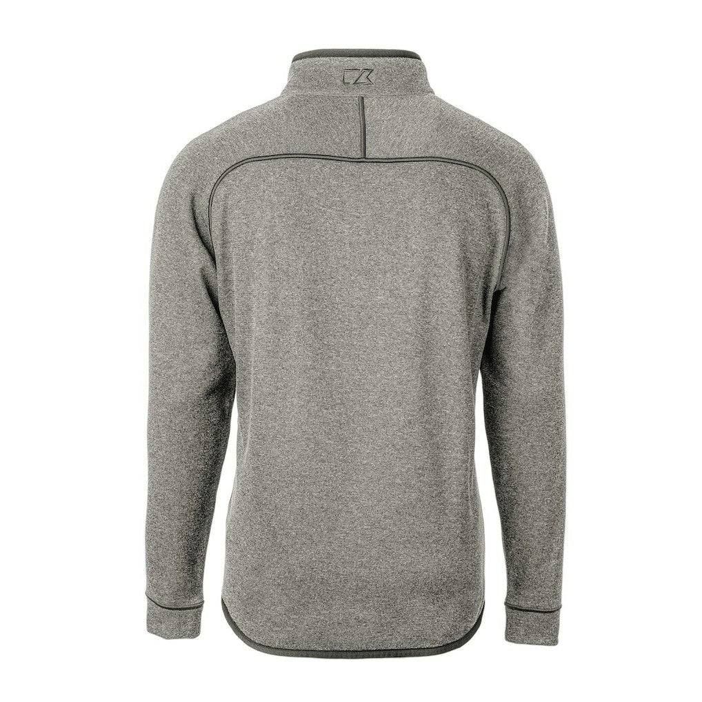 Miami Dolphins Cutter & Buck Mainsail Sweater-Knit Big & Tall Half-Zip Pullover Jacket Heather Gray