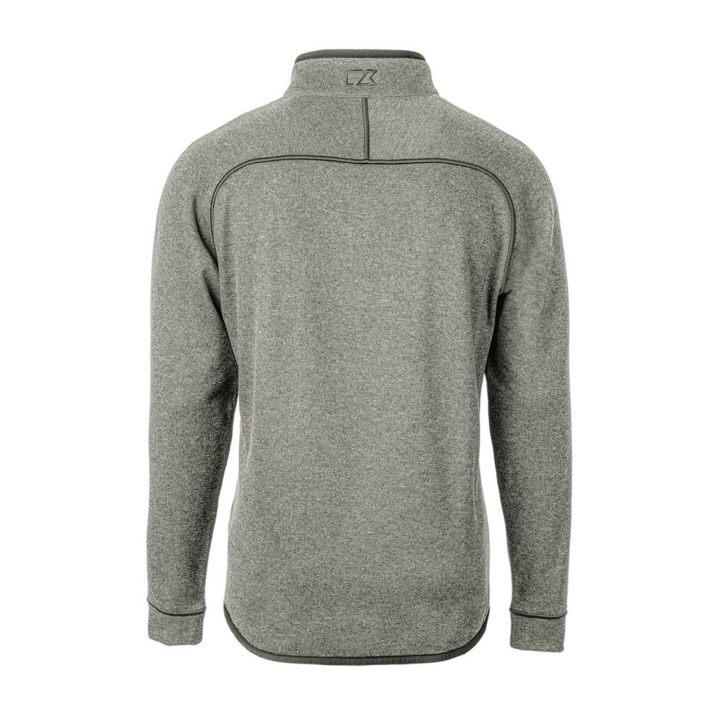 Detroit Lions Cutter & Buck Mainsail Sweater-Knit Big & Tall Half-Zip Pullover Jacket Heather Gray
