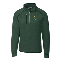 Green Bay Packers Cutter & Buck Mainsail Sweater-Knit Big & Tall Half-Zip Pullover Jacket Heather Green