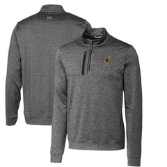 Pittsburgh Steelers Cutter & Buck Stealth Heathered Big & Tall Throwback Logo Quarter-Zip Pullover Top Steel