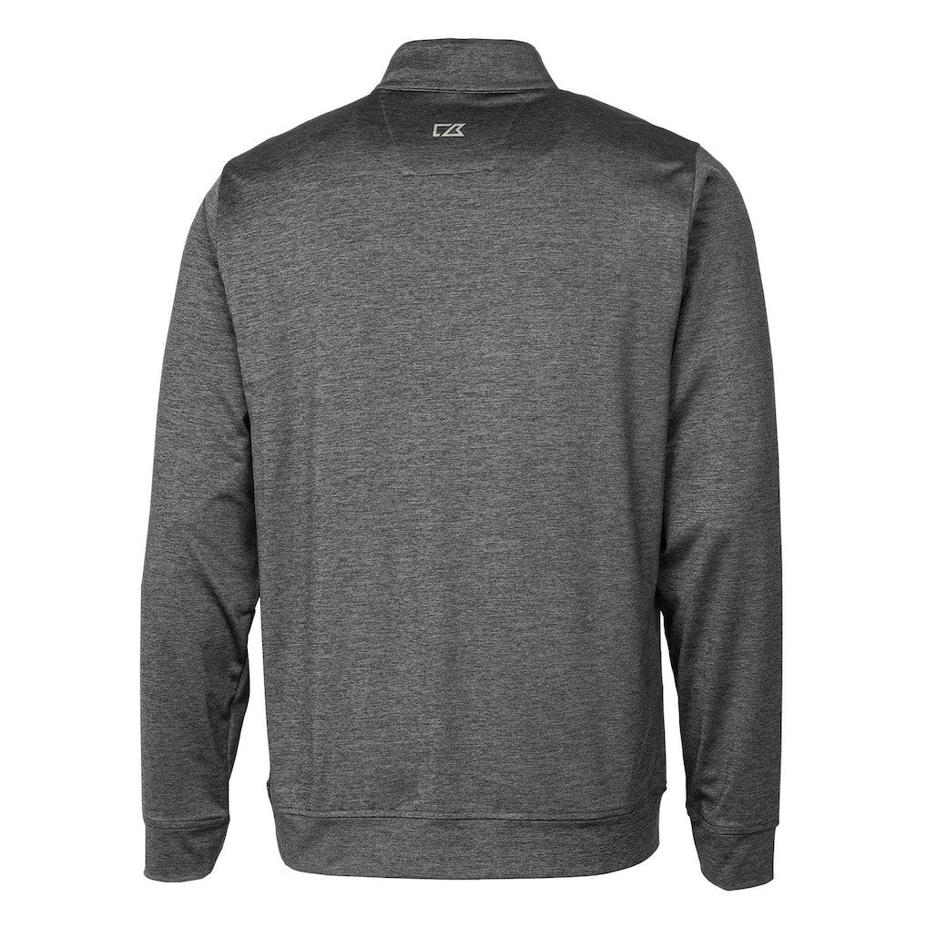 Pittsburgh Steelers Cutter & Buck Stealth Heathered Big & Tall Throwback Logo Quarter-Zip Pullover Top Steel