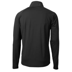 Cleveland Browns Cutter & Buck Adapt Eco Knit Hybrid Recycled Quarter-Zip Throwback Pullover Top Black
