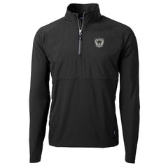 Las Vegas Raiders Cutter & Buck Adapt Eco Knit Hybrid Recycled Quarter-Zip Throwback Pullover Top Black