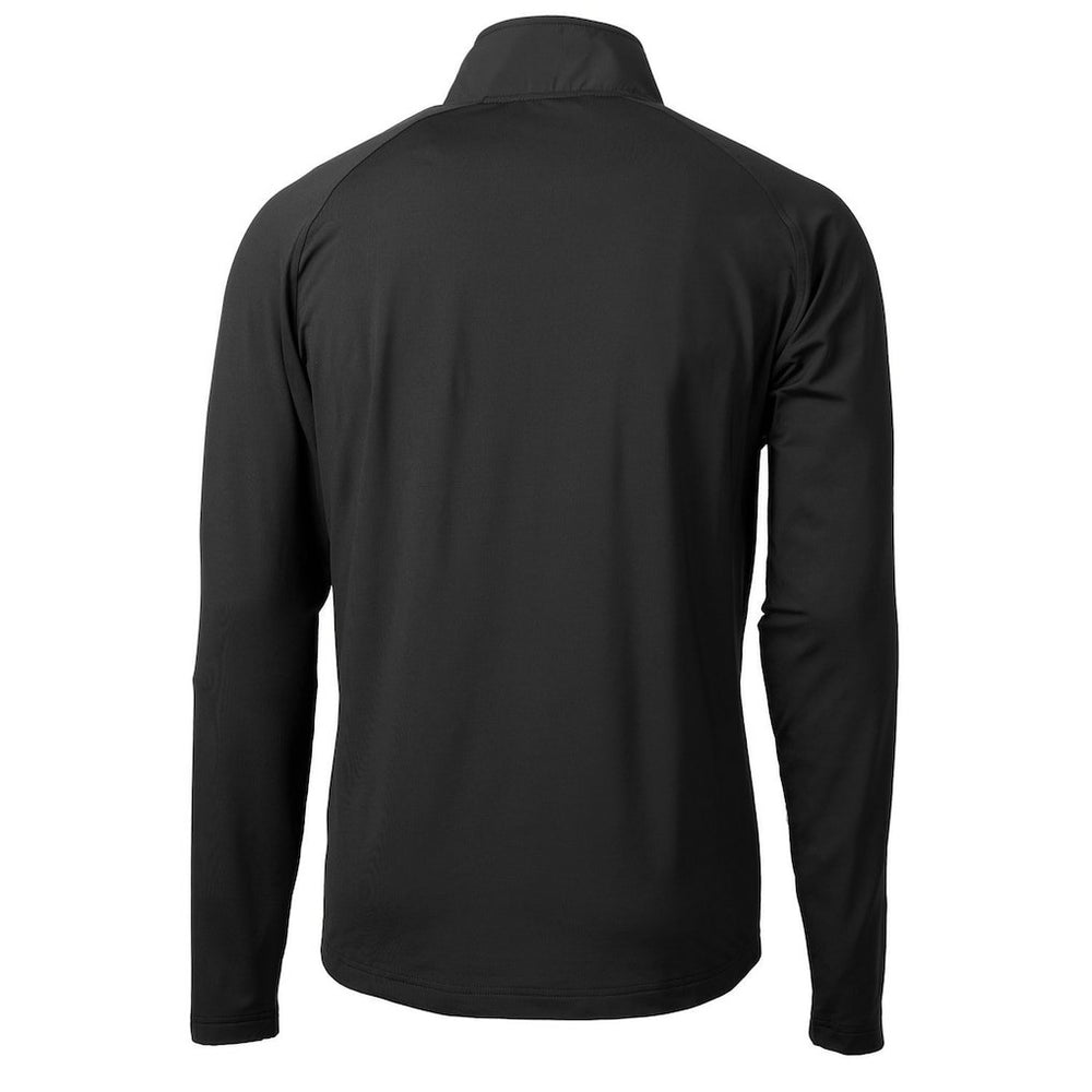 Las Vegas Raiders Cutter & Buck Adapt Eco Knit Hybrid Recycled Quarter-Zip Throwback Pullover Top Black