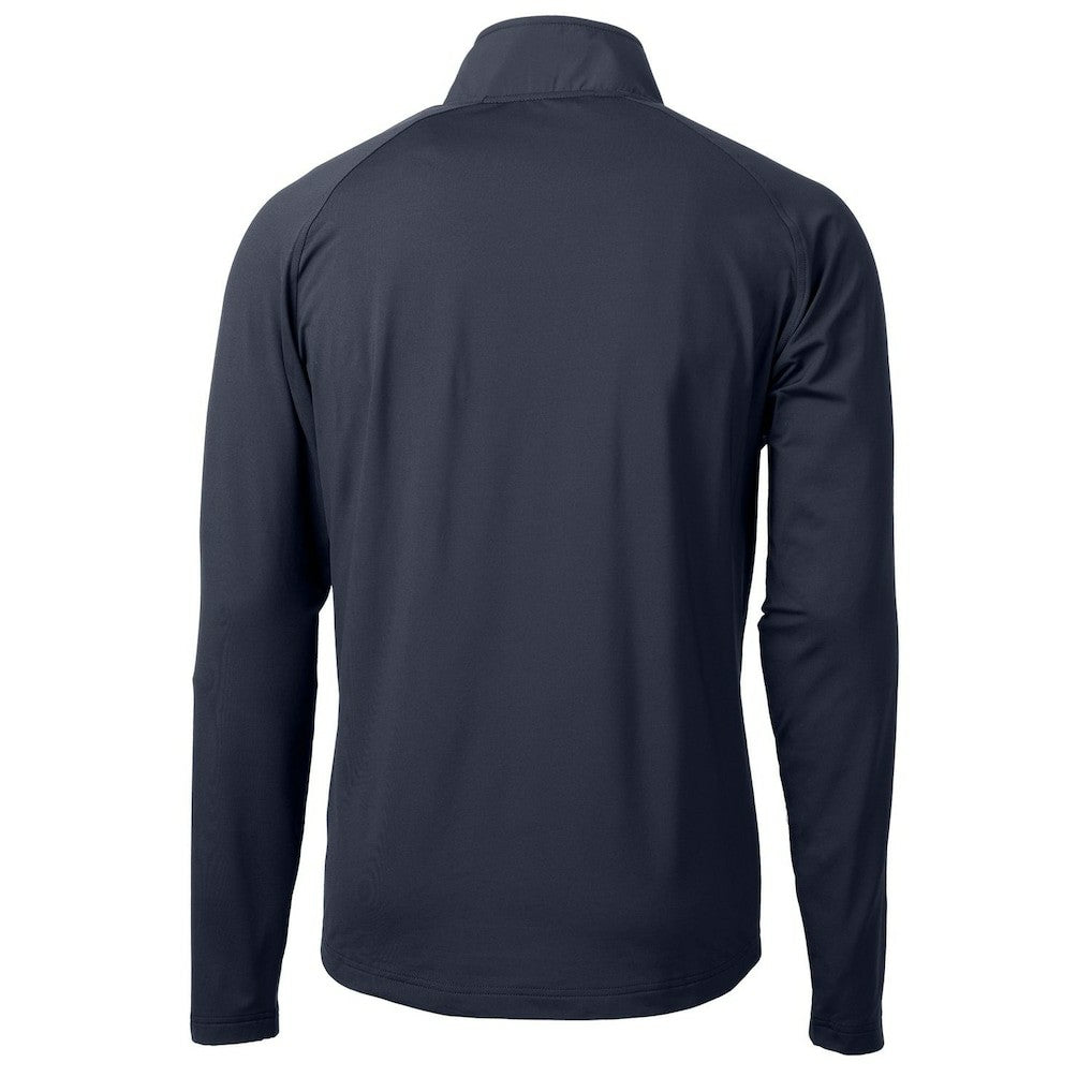 Chicago Bears Cutter & Buck Adapt Eco Knit Hybrid Recycled Quarter-Zip Throwback Pullover Top Navy