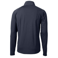 Chicago Bears Cutter & Buck Adapt Eco Knit Hybrid Recycled Quarter-Zip Throwback Pullover Top Navy
