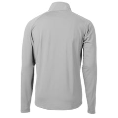 Atlanta Falcons Cutter & Buck Adapt Eco Knit Hybrid Recycled Quarter-Zip Throwback Pullover Top Gray