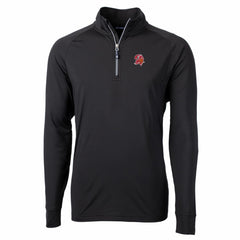Tampa Bay Buccaneers Cutter & Buck Adapt Eco Knit Stretch Recycled Quarter-Zip Throwback Pullover Top Black