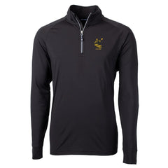 Pittsburgh Steelers Cutter & Buck Adapt Eco Knit Stretch Recycled Quarter-Zip Throwback Pullover Top Black