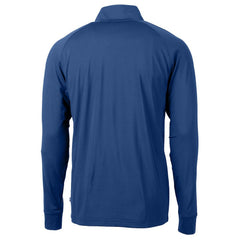 Seattle Seahawks Cutter & Buck Adapt Eco Knit Stretch Recycled Quarter-Zip Throwback Pullover Top Royal
