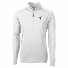 Indianapolis Colts Cutter & Buck Adapt Eco Knit Stretch Recycled Quarter-Zip Throwback Pullover Top White