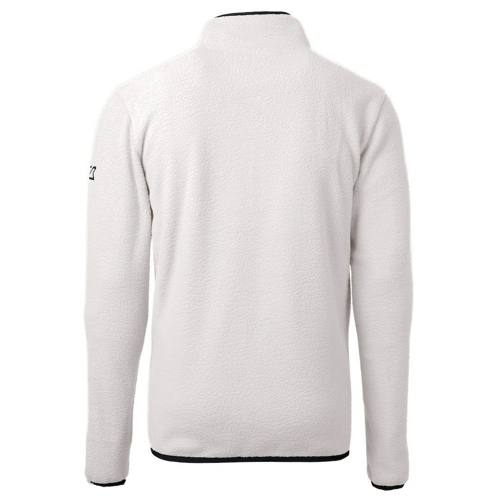 Chicago Bears Cutter & Buck Throwback Eco Sherpa Fleece Quarter-Zip Pullover Jacket White
