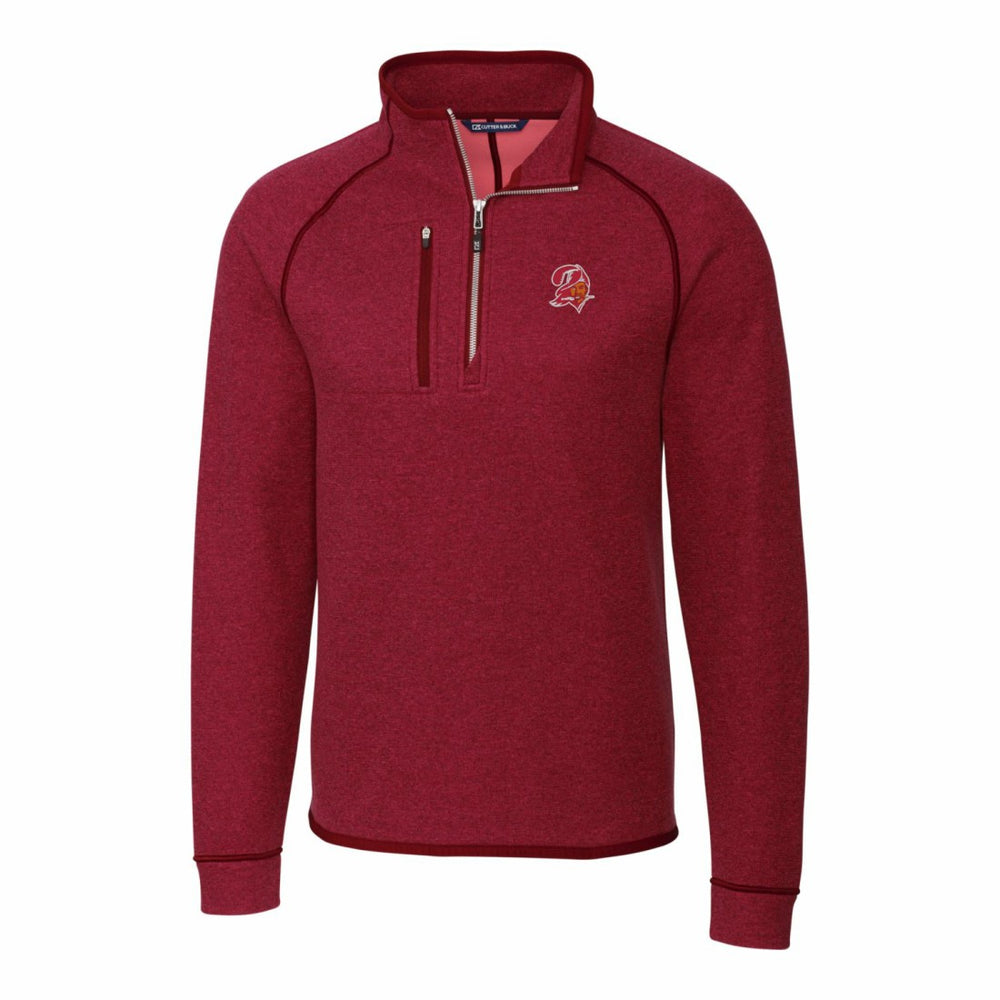 Tampa Bay Buccaneers Cutter & Buck Mainsail Sweater-Knit Half-Zip Pullover Jacket Red