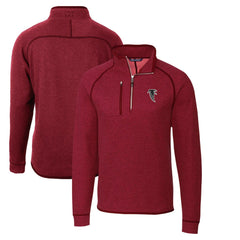 Atlanta Falcons Cutter & Buck Mainsail Sweater-Knit Half-Zip Pullover Jacket Red
