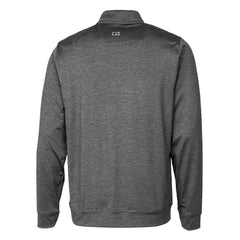 Cleveland Browns Cutter & Buck Stealth Heathered Throwback Logo Quarter-Zip Pullover Top Steel