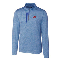 Buffalo Bills Cutter & Buck Stealth Heathered Throwback Logo Quarter-Zip Pullover Top Royal