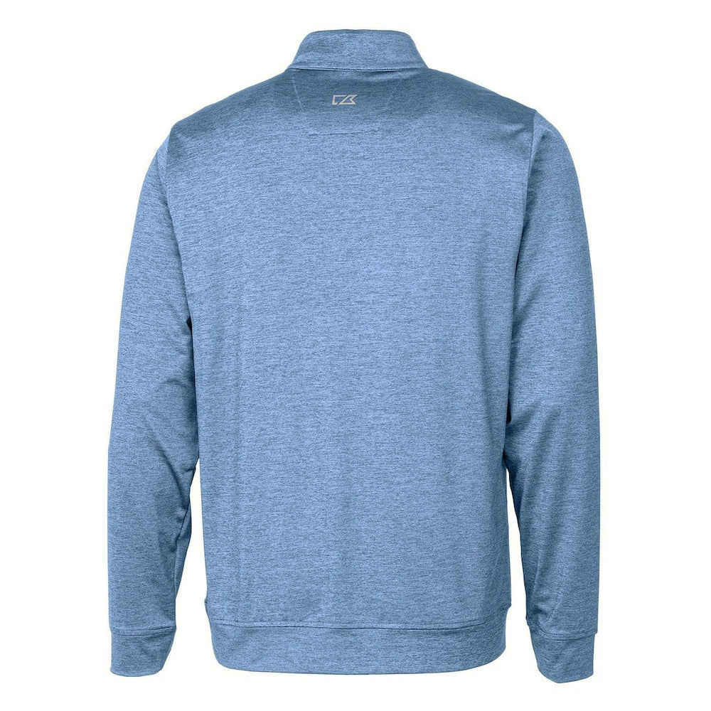 Buffalo Bills Cutter & Buck Stealth Heathered Throwback Logo Quarter-Zip Pullover Top Royal