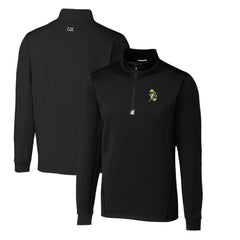 Green Bay Packers Cutter & Buck Throwback Logo Traverse Stretch Quarter-Zip Pullover Top Black
