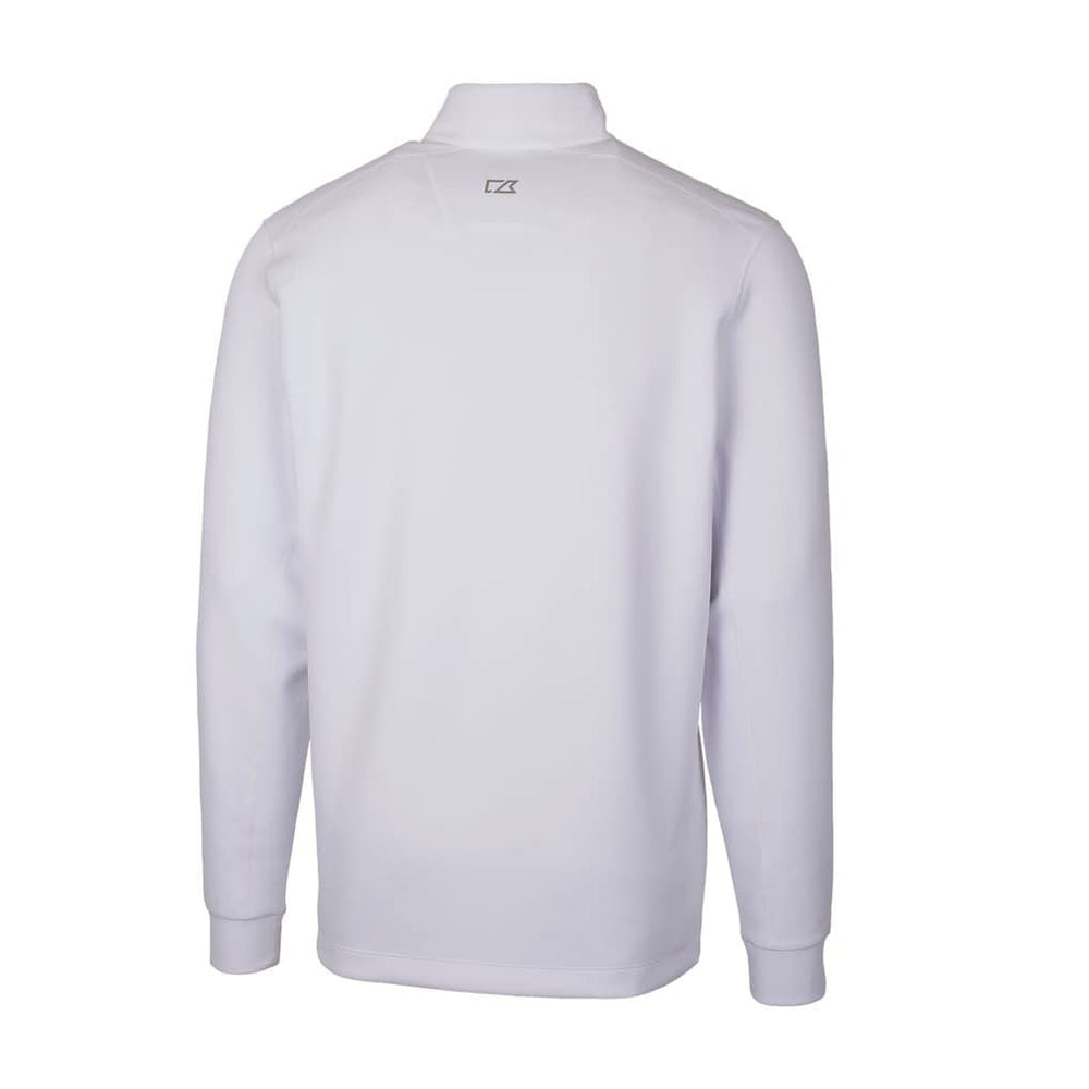 Atlanta Falcons Cutter & Buck Throwback Logo Traverse Stretch Quarter-Zip Pullover Top White