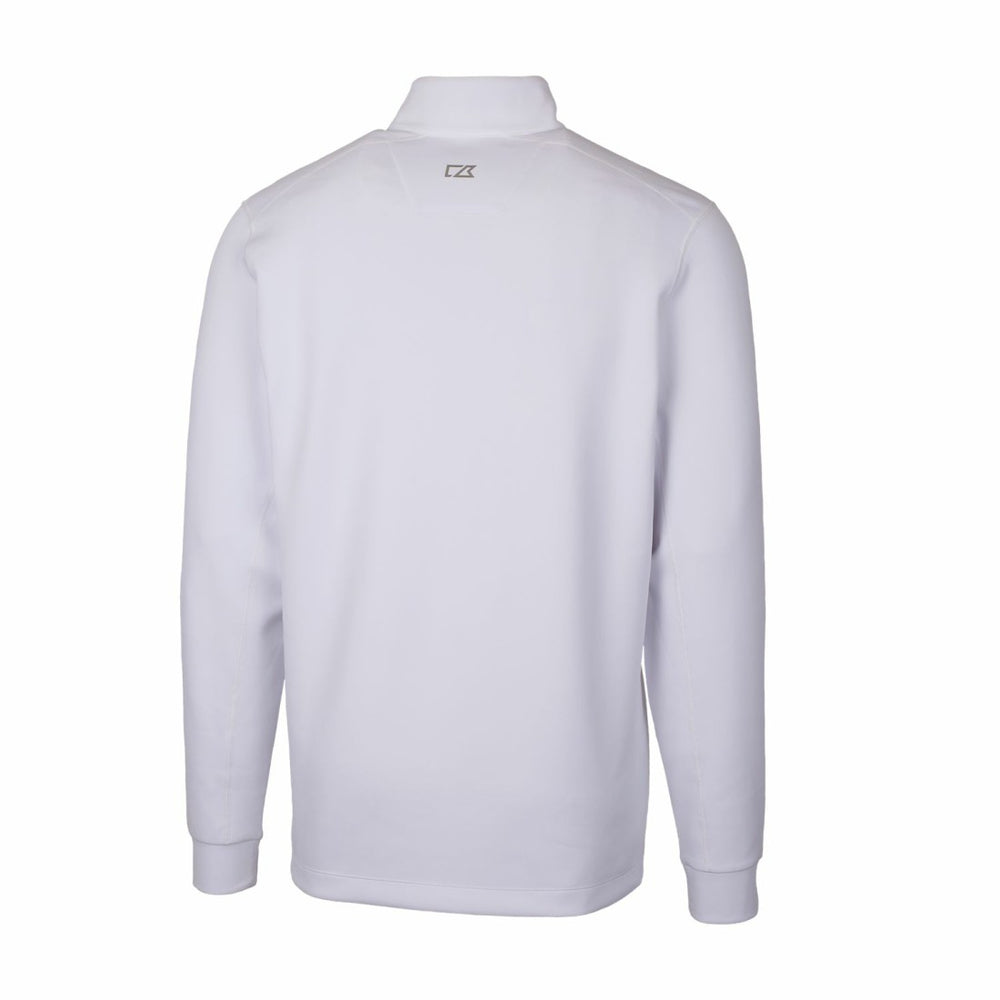 Detroit Lions Cutter & Buck Throwback Logo Traverse Stretch Quarter-Zip Pullover Top White
