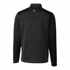Detroit Lions Cutter & Buck Throwback Logo Traverse Stripe Stretch Quarter-Zip Pullover Top Black