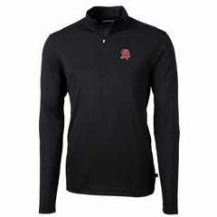 Tampa Bay Buccaneers Cutter & Buck Throwback Logo Virtue Eco Pique Recycled Quarter-Zip Pullover Top Black