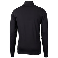Atlanta Falcons Cutter & Buck Throwback Logo Virtue Eco Pique Recycled Quarter-Zip Pullover Top Black