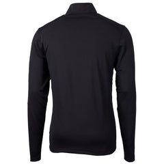 San Francisco 49ers Cutter & Buck Throwback Logo Virtue Eco Pique Recycled Quarter-Zip Pullover Top Black