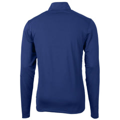 Denver Broncos Cutter & Buck Throwback Logo Virtue Eco Pique Recycled Quarter-Zip Pullover Top Royal